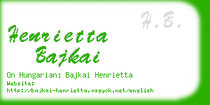 henrietta bajkai business card